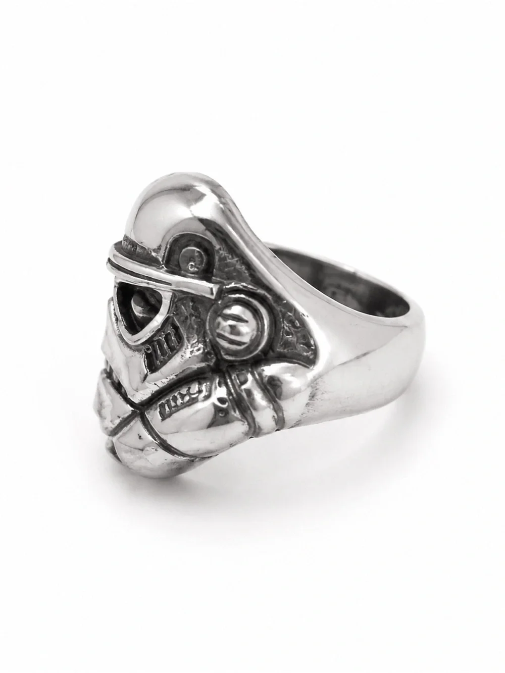 Men’s Titanium‎ Steel Interstellar Design Ring Size 9 Silver Tone Statement Ring